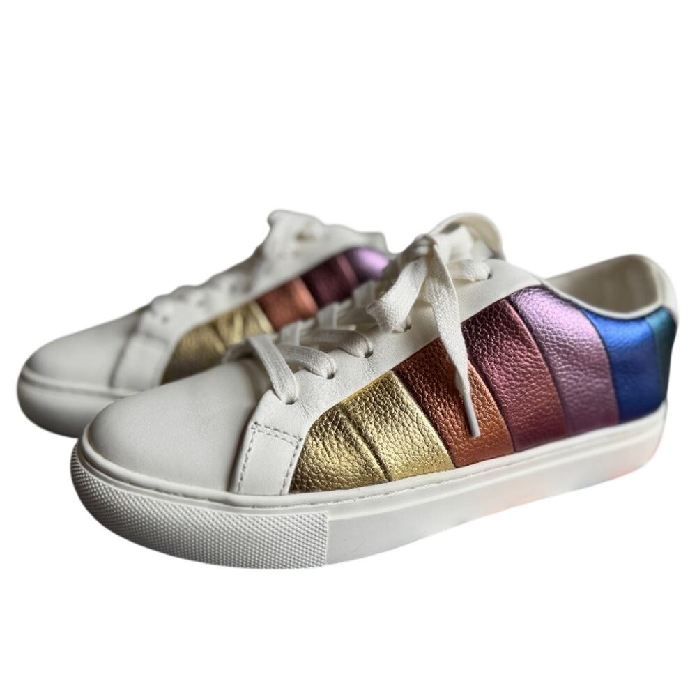 Kurt Geiger London Lane Rainbow Metallic Leather Sneakers EU 38